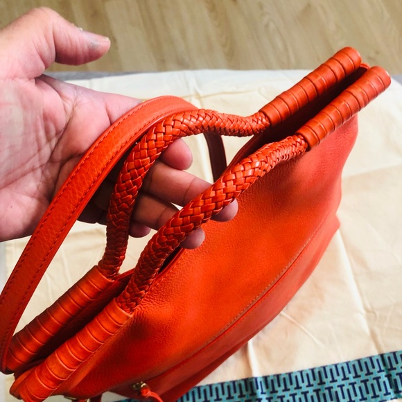 Tory Burch Taylor Shoulder Bag Convertible Tiger Lily🔥🔥 - Picture 11 of 15